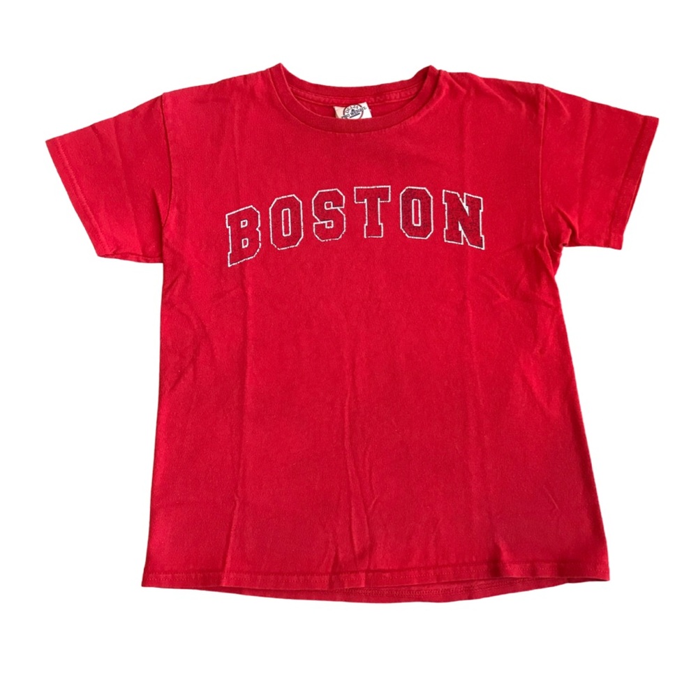 Kids Red Boston Tee - Kids Tourist Tee - Kids Souvenir or Destination Tee